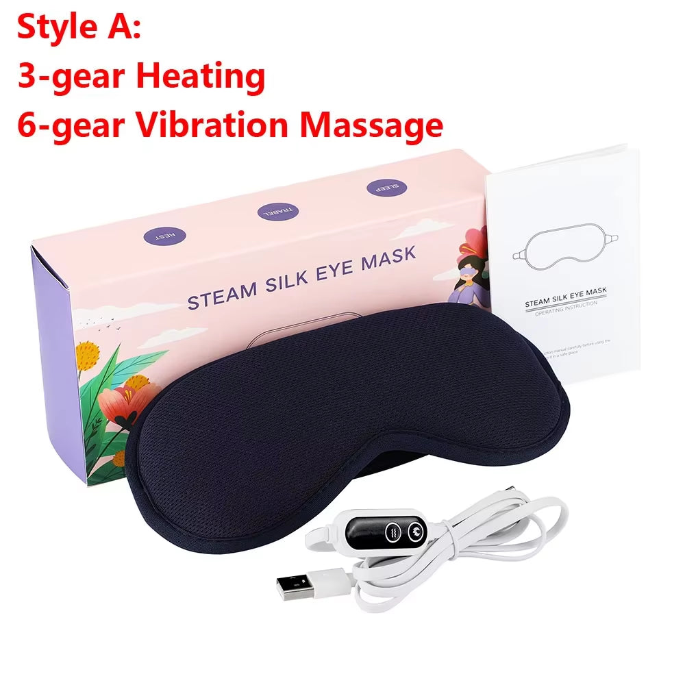 Elektrische Augenmaske, 3D-Massage, Konstante Temperatur, Heiße Kompresse, Vibration Und Intelligentes Timing, Schlafschattierung, Lindert Ermüdung Der Augen