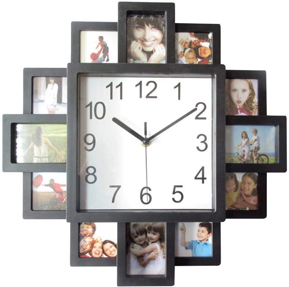 Neue Große Wanduhr Mit Fotorahmen, Modernes Design, 3D-Uhren, Wohnzimmer, Heimdekoration, Bildanzeige, Erstellen Sie Ein Valentinstagsgeschenk