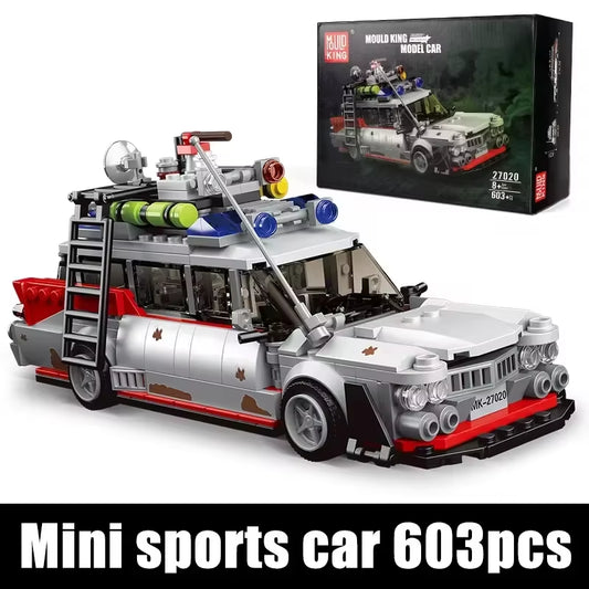 Entdecke das MOULD KING 27020 Technische Auto Spielzeug – Mini-Geist ECTO-1 Modellbaustein für kreative Köpfe ab 14 Jahren!