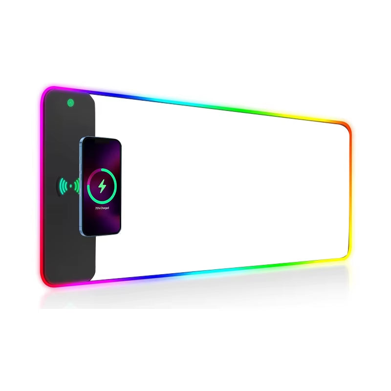 Drahtlose Lade Weiß Maus Pad Schreibtisch Teppich Maus Matte Gaming Laptops Pc Gamer Zubehör Computer Matte RGB Xxl Mousepad