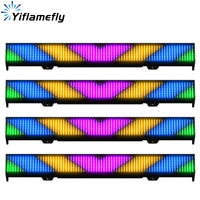 Yiflamefly 1/2/4Pcs 120W RGB 666LED Splicable Wall Washer Light 254Dynamic Show Strobe Stage Light Bar For Wedding Party KTV Bar
