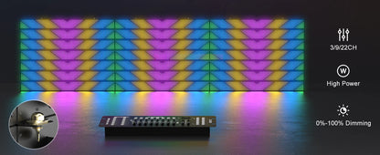 Yiflamefly 1/2/4Pcs 120W RGB 666LED Splicable Wall Washer Light 254Dynamic Show Strobe Stage Light Bar For Wedding Party KTV Bar