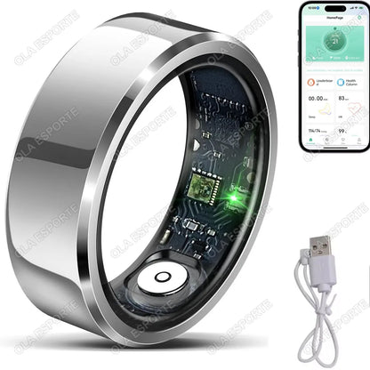 2025 Smart Ring Blutdruck Herzfrequenz Schlafüberwachung Smartring IP68 & 5ATM Wasserdichter Multisportmodus Smartring Mann Frauen