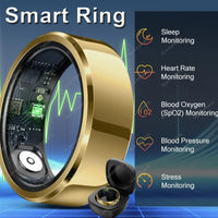 2025 Smart Ring Blutdruck Herzfrequenz Schlafüberwachung Smartring IP68 & 5ATM Wasserdichter Multisportmodus Smartring Mann Frauen