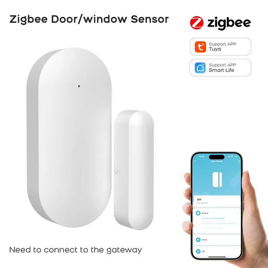 Zigbee/WiFi Smart Türsensor - Tuya Alarm Sicherheitssystem für Tür & Fenster ZwaTronic